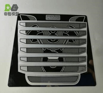 Scania grill V8 piston logo R730 - silver