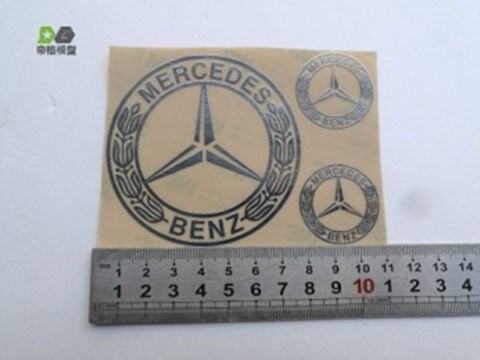 Chrome decal set- Mercedes logo