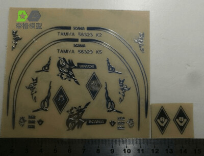 Assorted Scania chrome decals