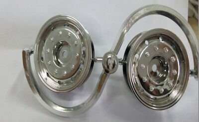 Plastic chrome wide rear wheel