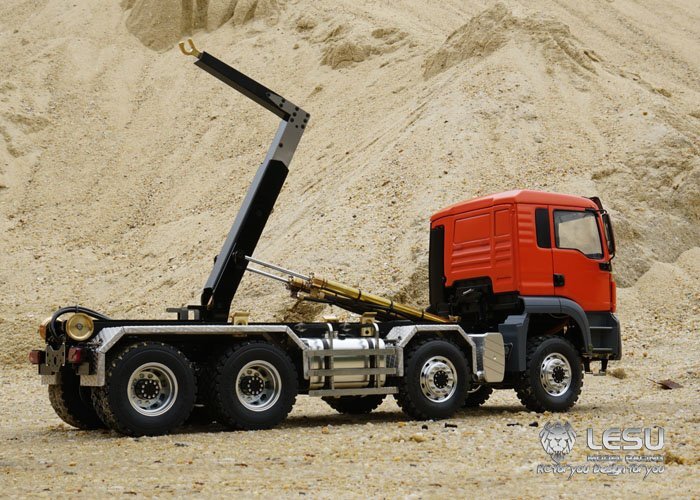 LESU 1/14 Roll-On MAN (TGS) 8X8 Hydraulic Hook Lift Truck- ARTR