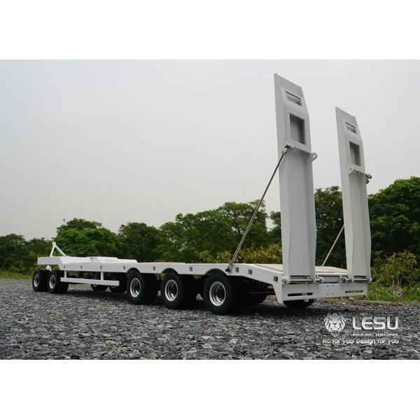 LESU 1/14 Triple Axle Drawbar Low Loader Trailer