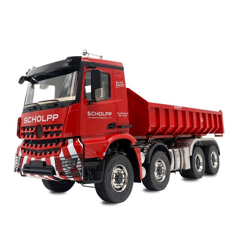 JD Models 1/14 Mercedes Benz 8x8 Hydraulic Roll On/Off Dump Truck - RTR