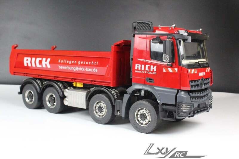 JD Models 1/14 Mercedes Benz 8x8 Hydraulic Dump Truck Tipper -RTR