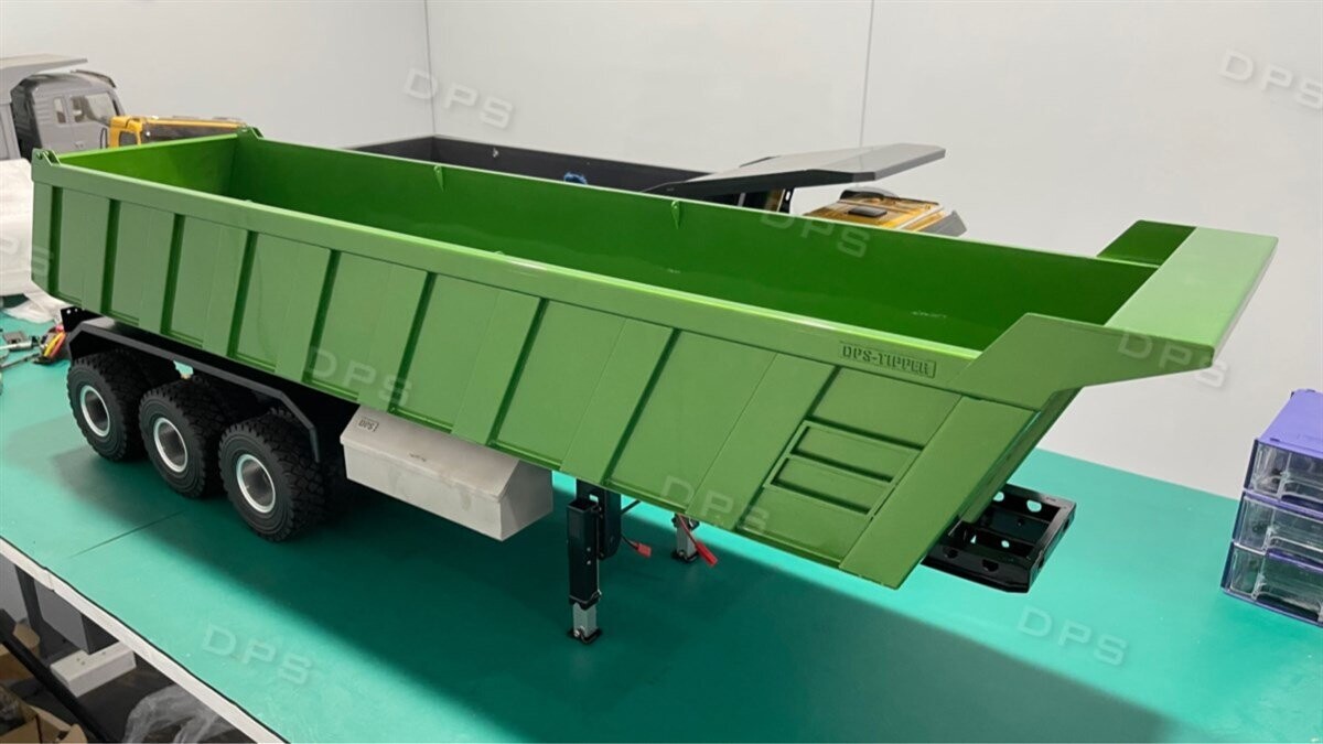 DPS 1/14 900mm Double Tires Triple Axle Dump Trailer V3 for Zetros