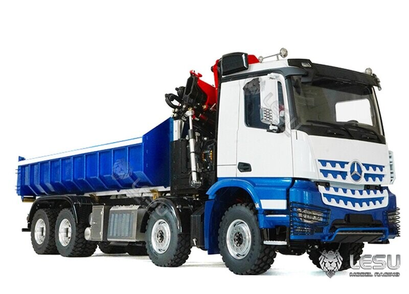 LESU 1/14 Mercedes 8X8 Full-unloading Roll-on Truck with Mounted Crane- RTR