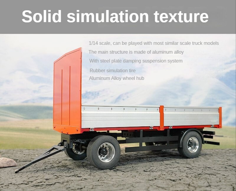 JX 1/14 Double Axle Trailer Upgrade for MAN F2000 Truck- Kit
