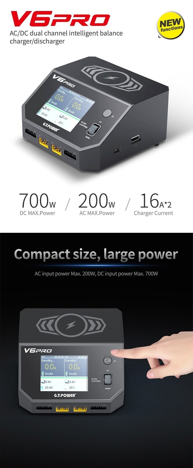 G.T. Power V6 Pro Charger