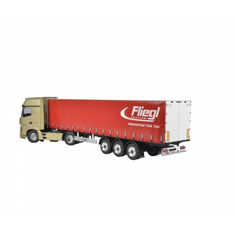 1:14 3-Axle Fliegel Megarunner Curtain Red