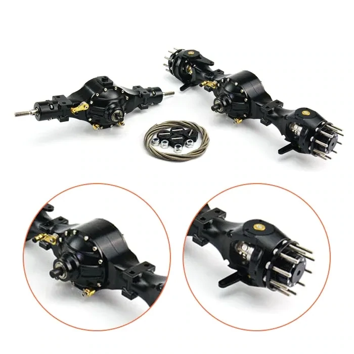 TAMIYA 1:14 4x4 Rear/ Front Steer Axle Lesu Specific  w/ differential lock