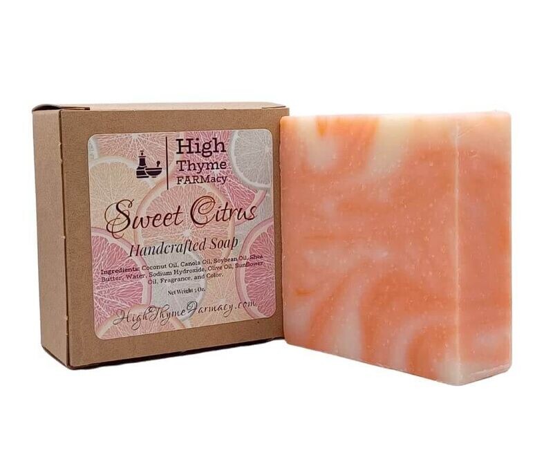 Sweet Citrus Soap - Lime, Lemon & Sweet Orange Scented Handmade Lye Soap