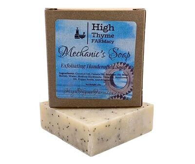 Mechanic's Soap - Citrus Scented Exfoliating Soap – Handmade Degreaser Soap with Poppy Seeds