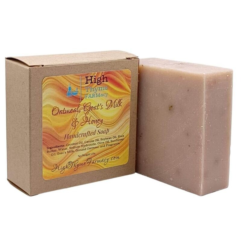 Oatmeal, Goat's Milk & Honey Soap -Exfoliating Goat Milk Soap with Organic Goat Milk