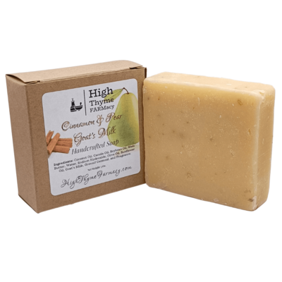 Cinnamon & Pear Goat's Milk Soap with Oatmeal - Handcrafted Goat Milk Soap Bar
