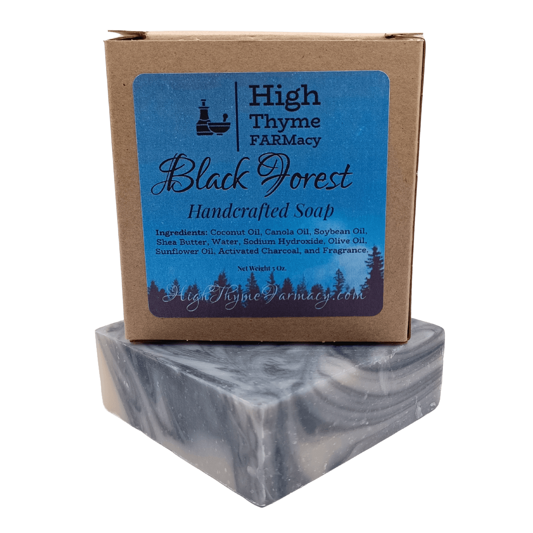 Black Forest Soap with Activated Charcoal - Deep Musk & Sandalwood Scented Soap