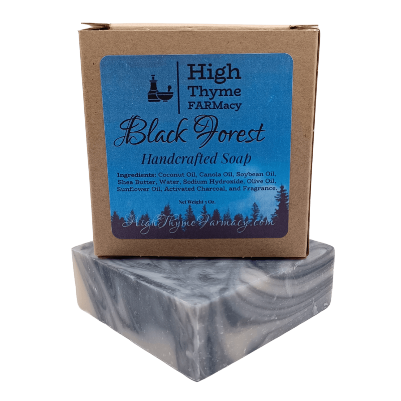 Black Forest Soap with Activated Charcoal - Deep Musk & Sandalwood Scented Soap