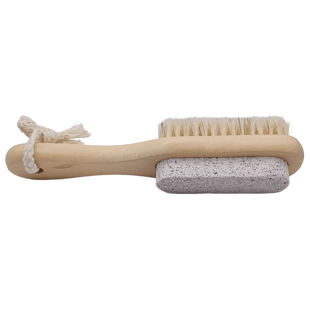 Pumice Stone for Feet with Natural Bristle Nail Brush