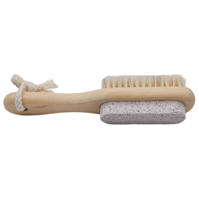 Pumice Stone for Feet with Natural Bristle Nail Brush
