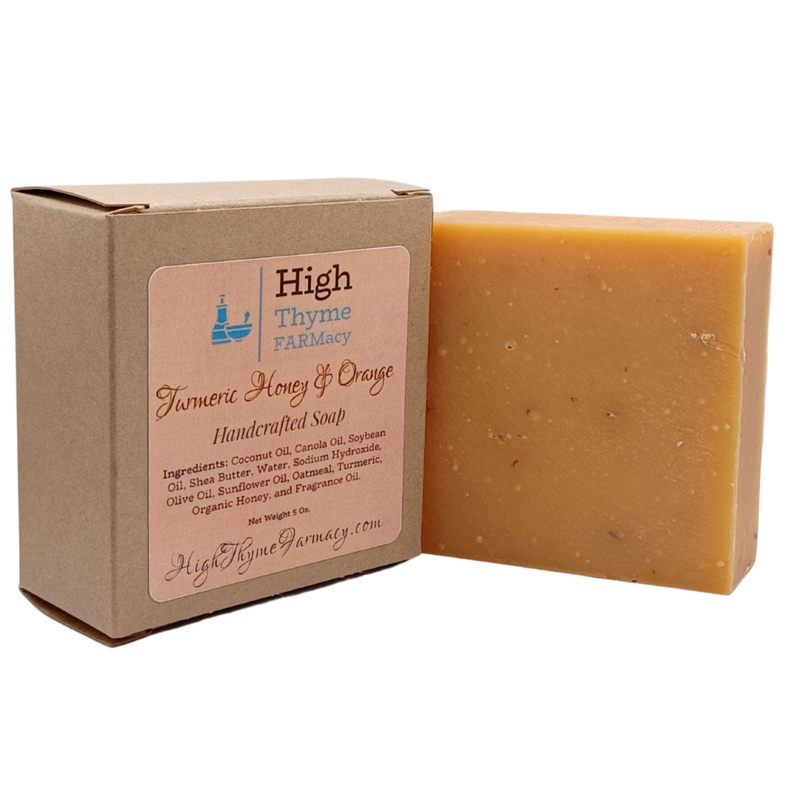 Turmeric Honey & Orange Soap - Turmeric Soap Bar with Organic Honey & Rolled Oats