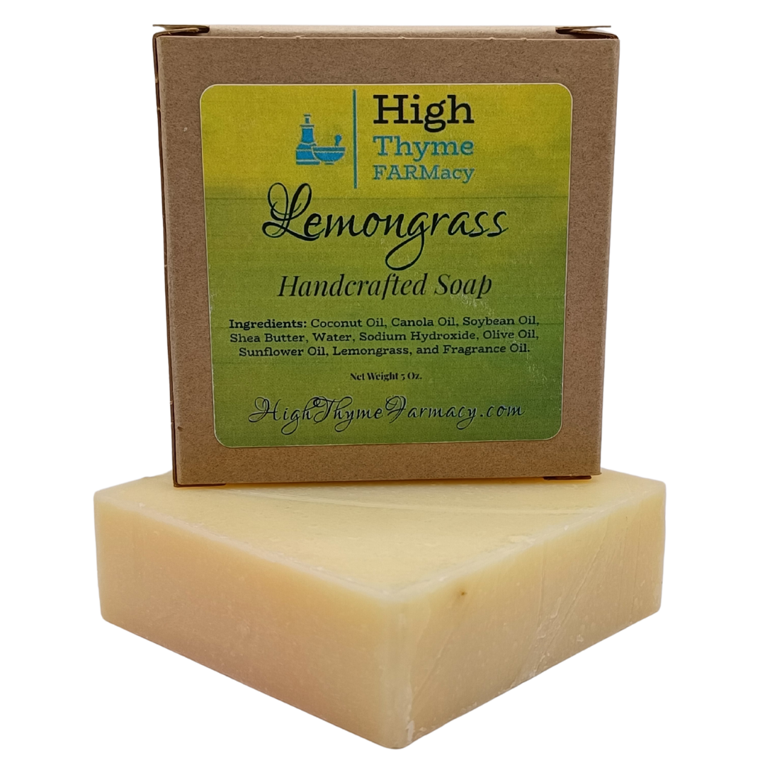 Lemongrass Soap - Handcrafted Soap with Natural Lemon Oil & Real Lemongrass