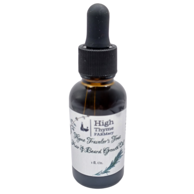 All-Natural Thyme Traveler's Tonic: Herb-Infused Hair & Beard Growth Oil