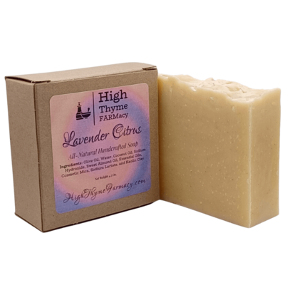 All-Natural Lavender Citrus Soap with Kaolin Clay