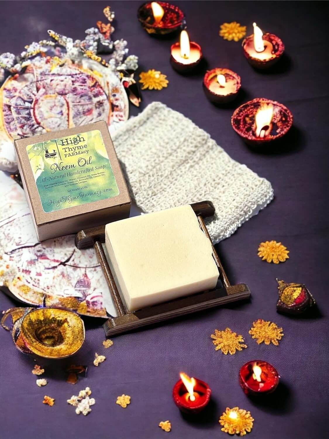 All-Natural Neem Oil Soap - Neem Soap Bar - Unscented