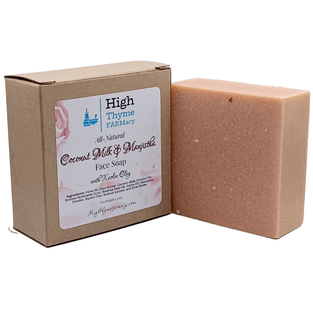 All-Natural Coconut Milk & Manjistha Face Soap with Kaolin Clay