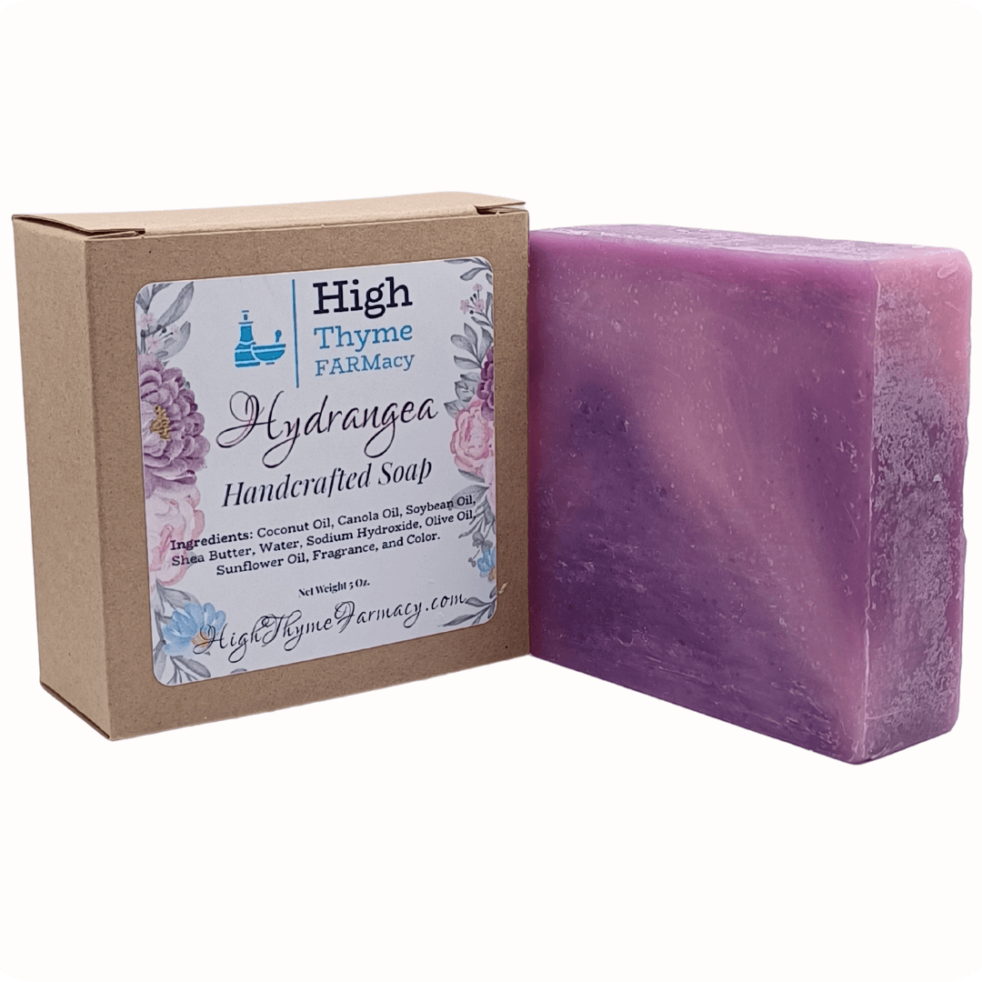 Hydrangea Handmade Soap - Floral Scented Natural Lye Soap Bar