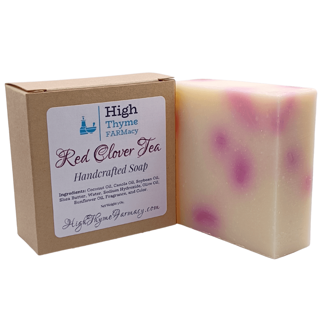 Red Clover Tea Handmade Soap - Honey-Sweetened Herbal Tea, Tropical Fruit & Exotic Flower Scented Lye Soap