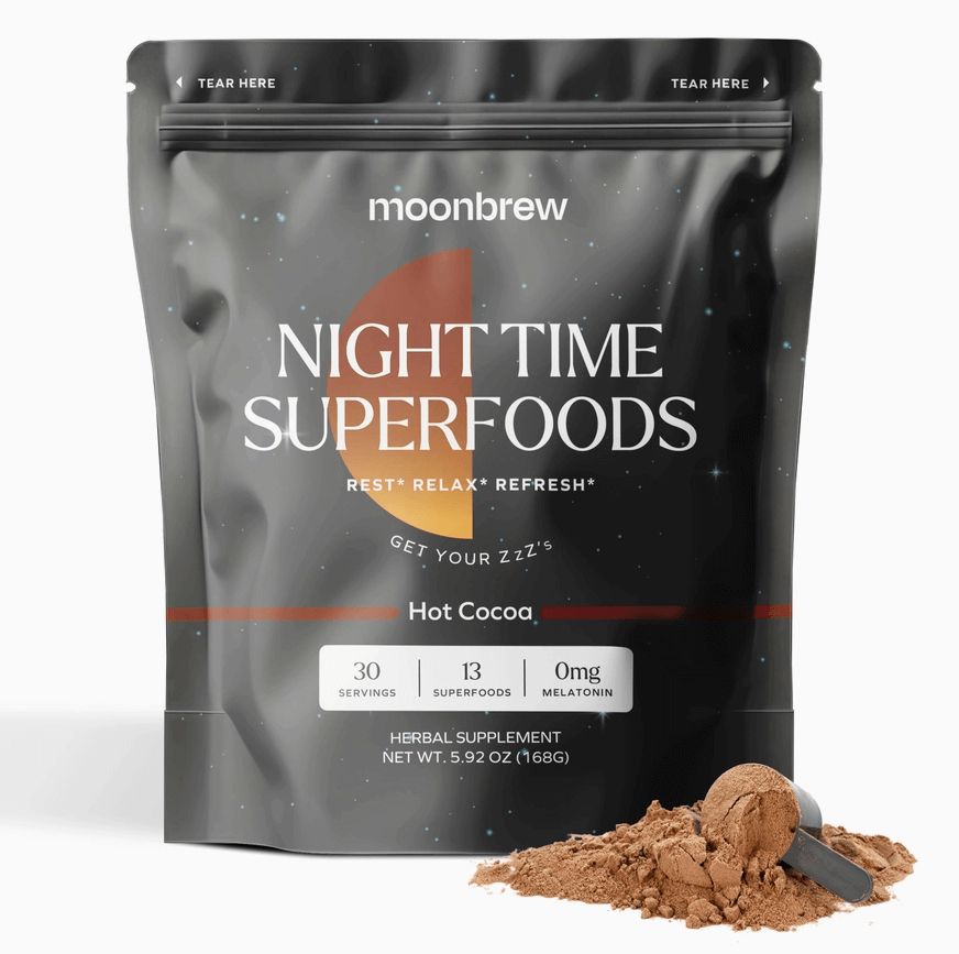 Moonbrew Hot Cocoa - Nighttime Sleep Cocoa - Calm & Gentle Magnesium Sleep Beverage