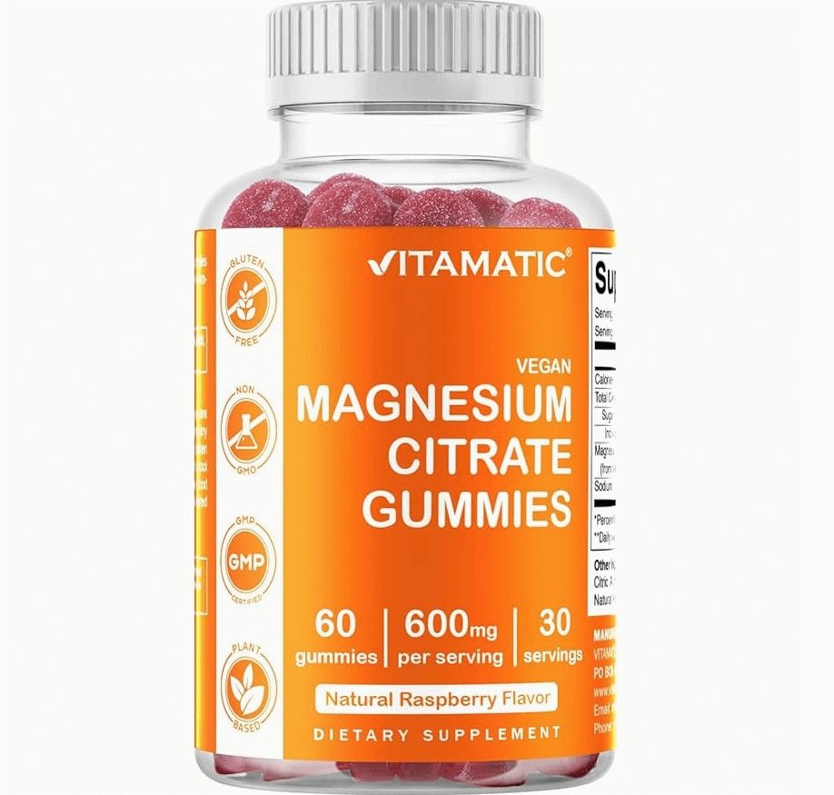 Vitamatic Magnesium Citrate 600mg - 60 Vegan Gummies