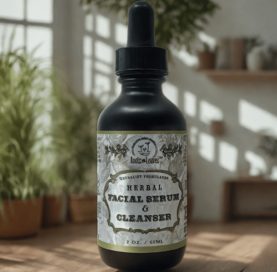 Roots and Leaves Herbal Facial Serum & Cleanser