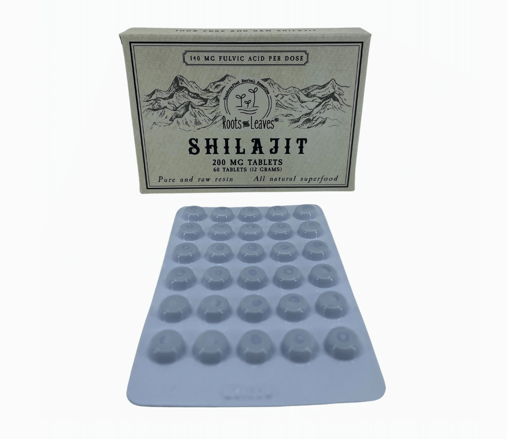 Roots and Leaves Pure Shilajit Tablets 60ct. - 60 doses