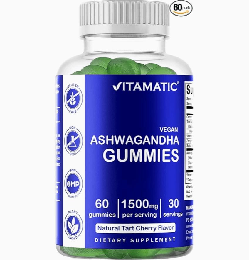 Vitamatic Ashwagandha Gummies 1500mg - 60 Vegan Gummies