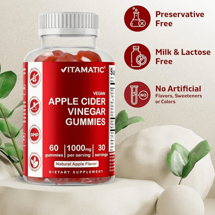 Vitamatic Apple Cider Vinegar Gummies 1000mg - 60 Vegan Gummies