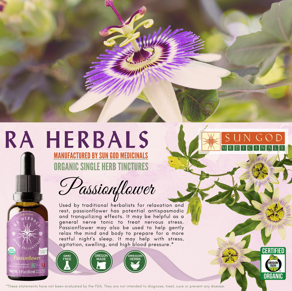 Sun God Medicinals Organic Passionflower Tincture