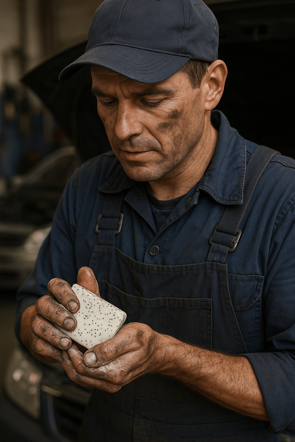 Mechanic's Soap - Citrus Scented Exfoliating Soap – Handmade Degreaser Soap with Poppy Seeds