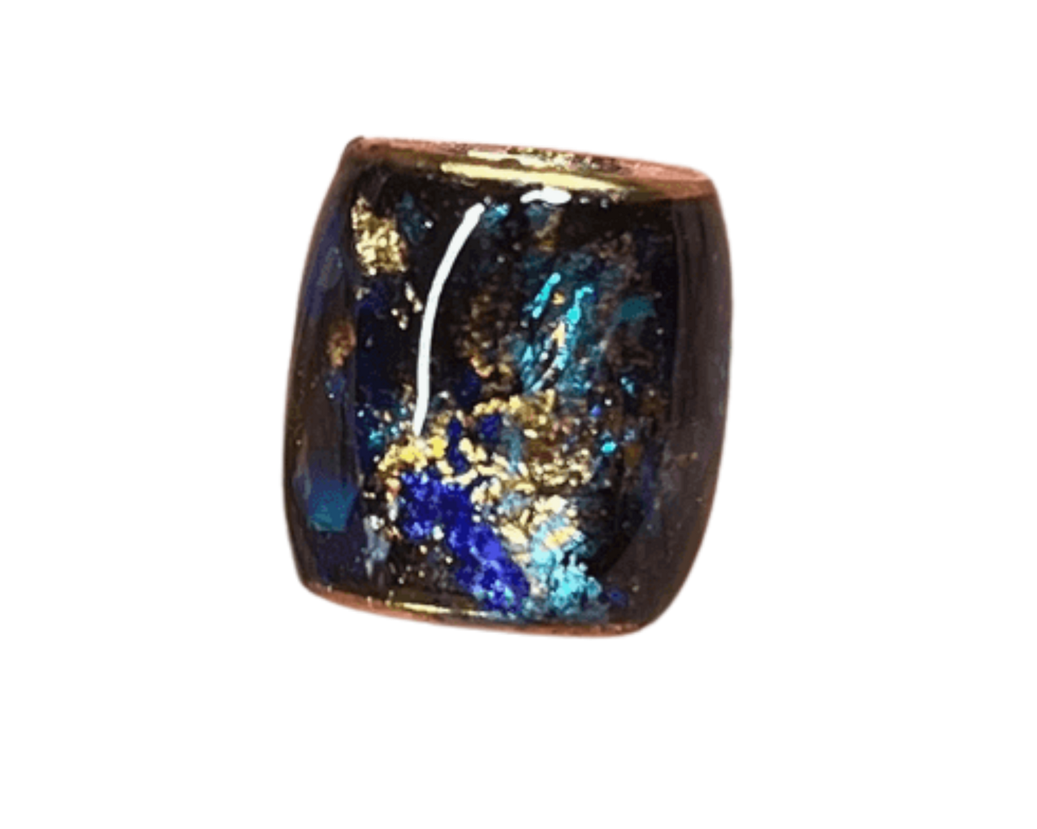Elevated Loc Jewelry Dichroic Style Loc Beads for Locs & Braids - Set of 5