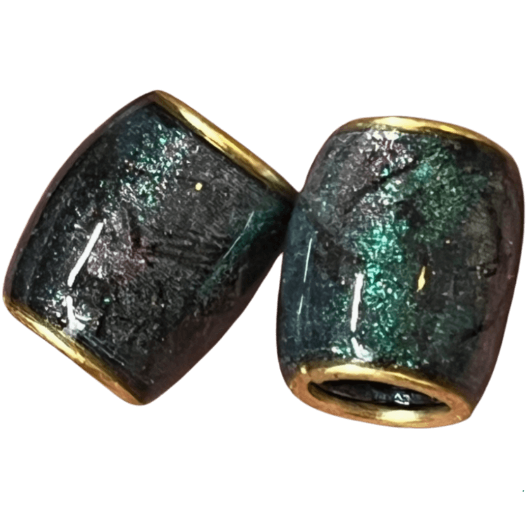 Elevated Loc Jewelry Labradorite Style Beads for Locs & Braids – Set of 5