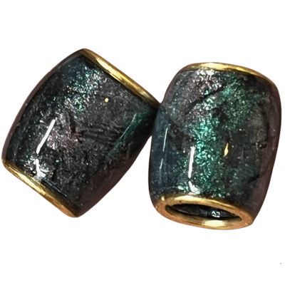 Elevated Loc Jewelry Labradorite Style Beads for Locs & Braids – Set of 5