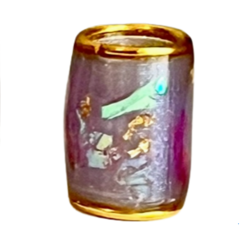 Elevated Loc Jewelry Pink Dichroic Style Beads for Locs & Braids – Set of 5