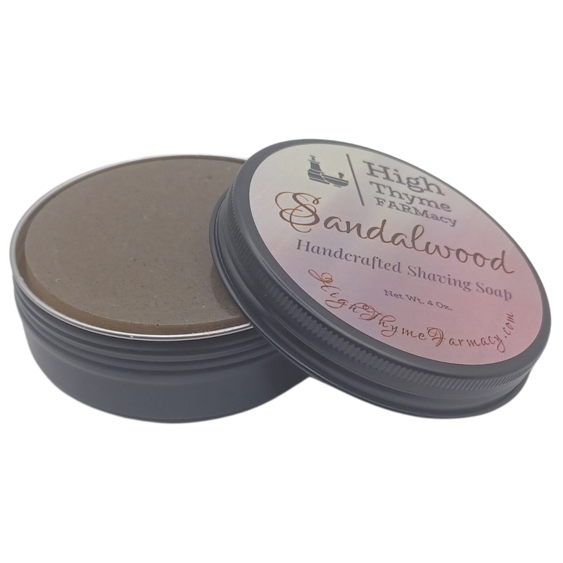 Sandalwood Shaving Soap Puck - Large 4 Ounce Bar of Sandalwood Soap for Shaving