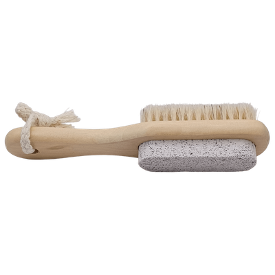 Pumice Stone for Feet with Natural Bristle Nail Brush