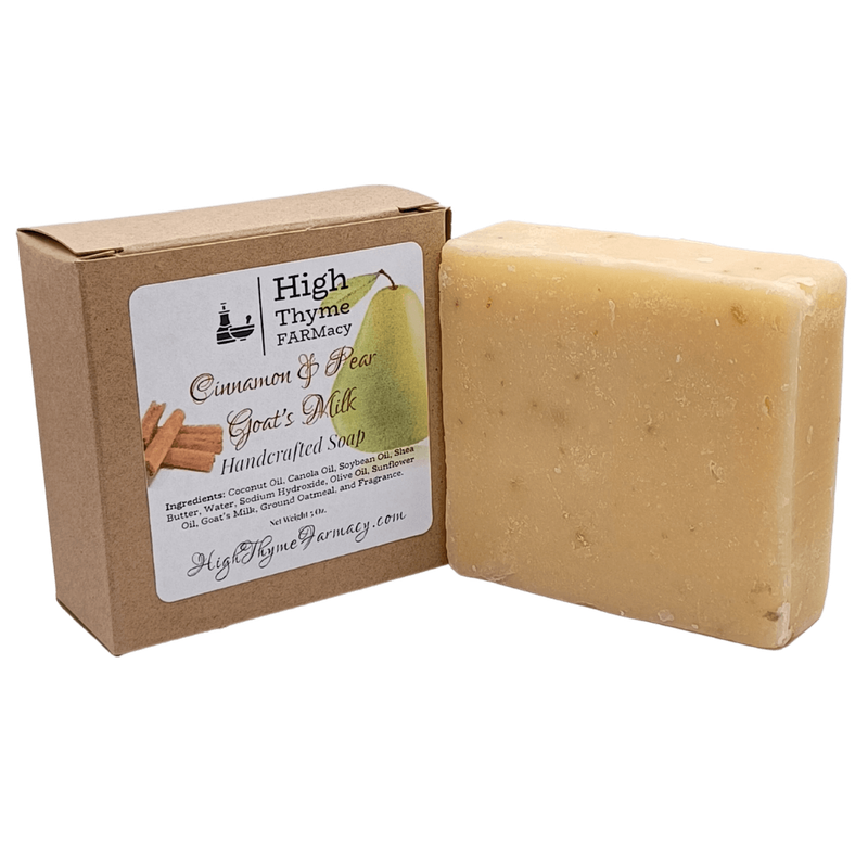 Cinnamon & Pear Goat's Milk Soap with Oatmeal - Handcrafted Goat Milk Soap Bar Cinnamon & Pear Goat's Milk Soap with Oatmeal - Handcrafted Goat Milk Soap Bar