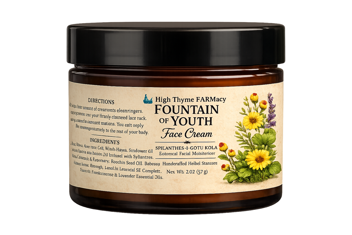 Fountain of Youth Paracress Face Cream with Real Spilanthes
