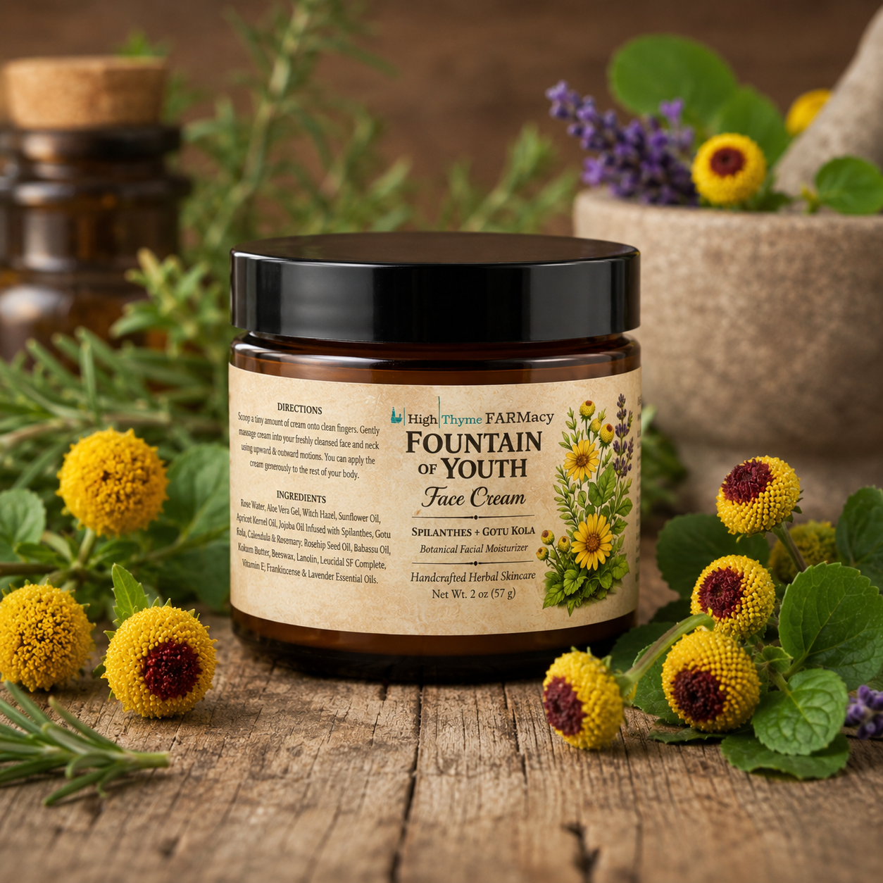 Fountain of Youth Paracress Face Cream with Real Spilanthes