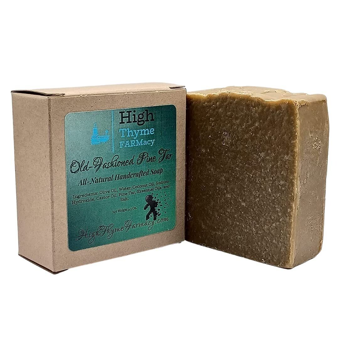 All-Natural Old-Fashioned Pine Tar Soap - Cedarwood & Lavender Handcrafted Soap All-Natural Old-Fashioned Pine Tar Soap - Cedarwood & Lavender Handcrafted Soap