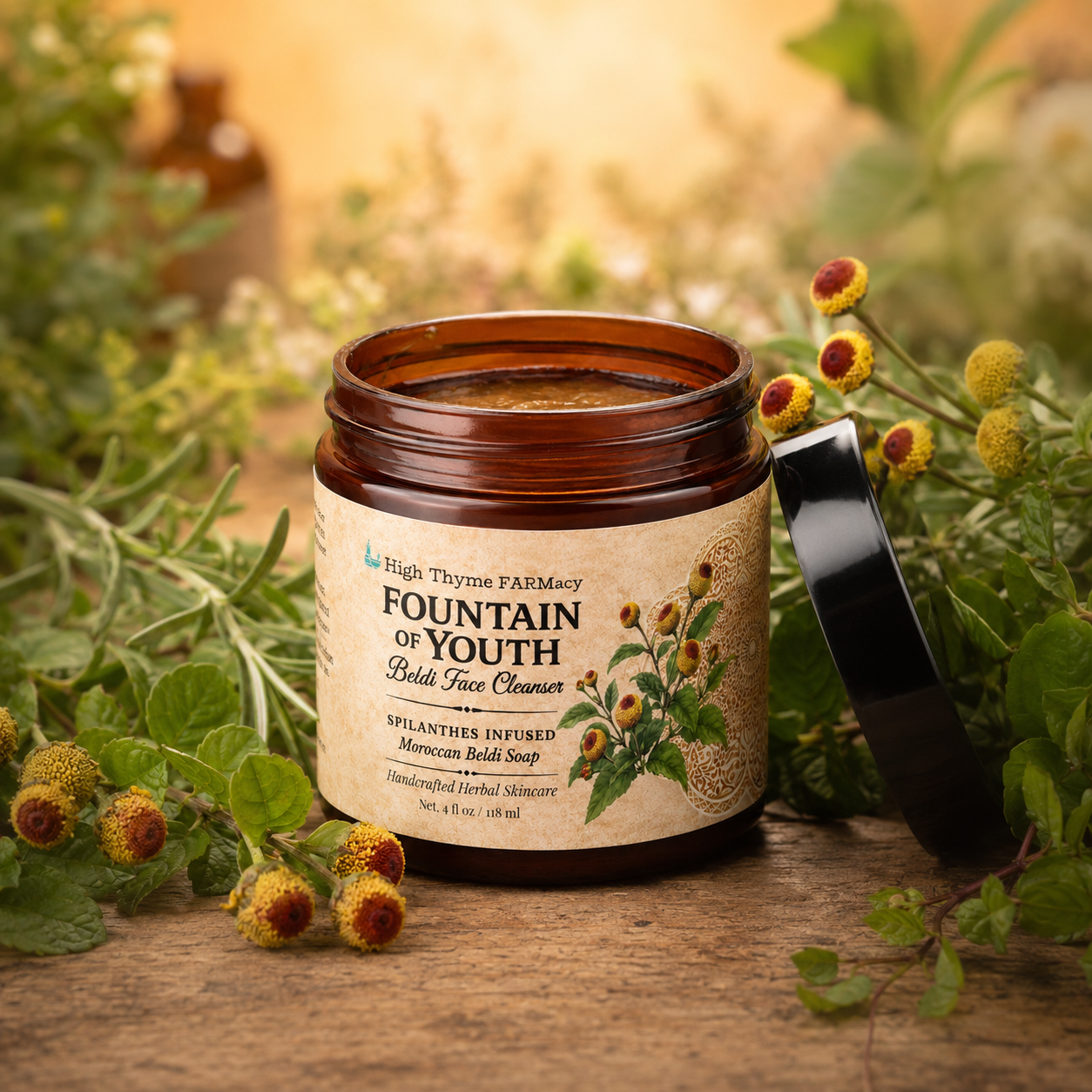 Fountain of Youth Paracress Moroccan Beldi Face Cleanser with Real Spilanthes