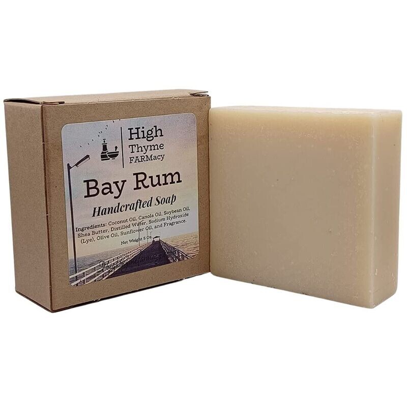 Bay Rum Soap - Vanilla, Clove, Cinnamon, Musk, and Citrus Scented Lye Soap